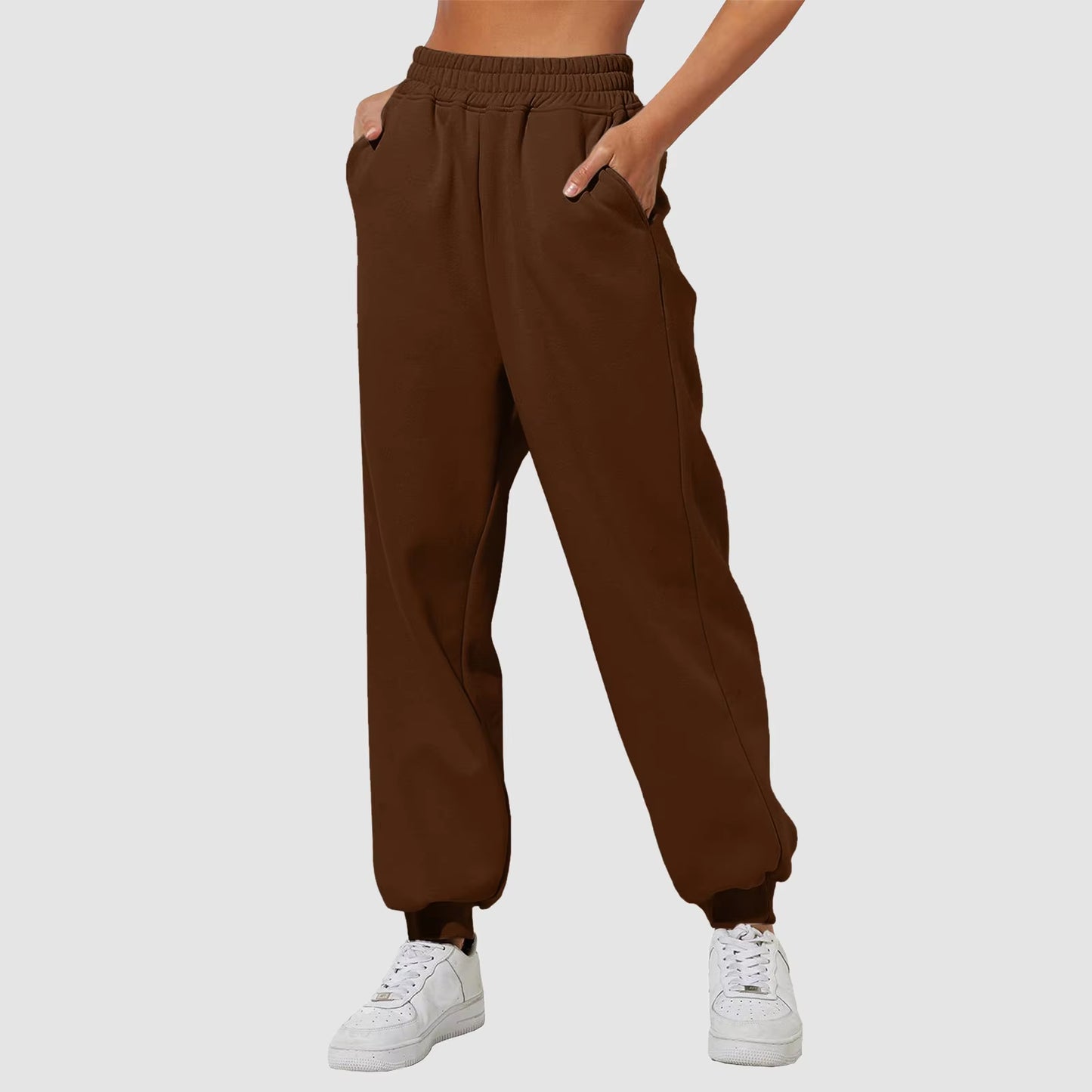 Women’S Fleece Lined Sweatpants Wide Straight Leg Pants Bottom Winter Warm Pants Daily Casual Jogger Sweatpants Sports Trousers